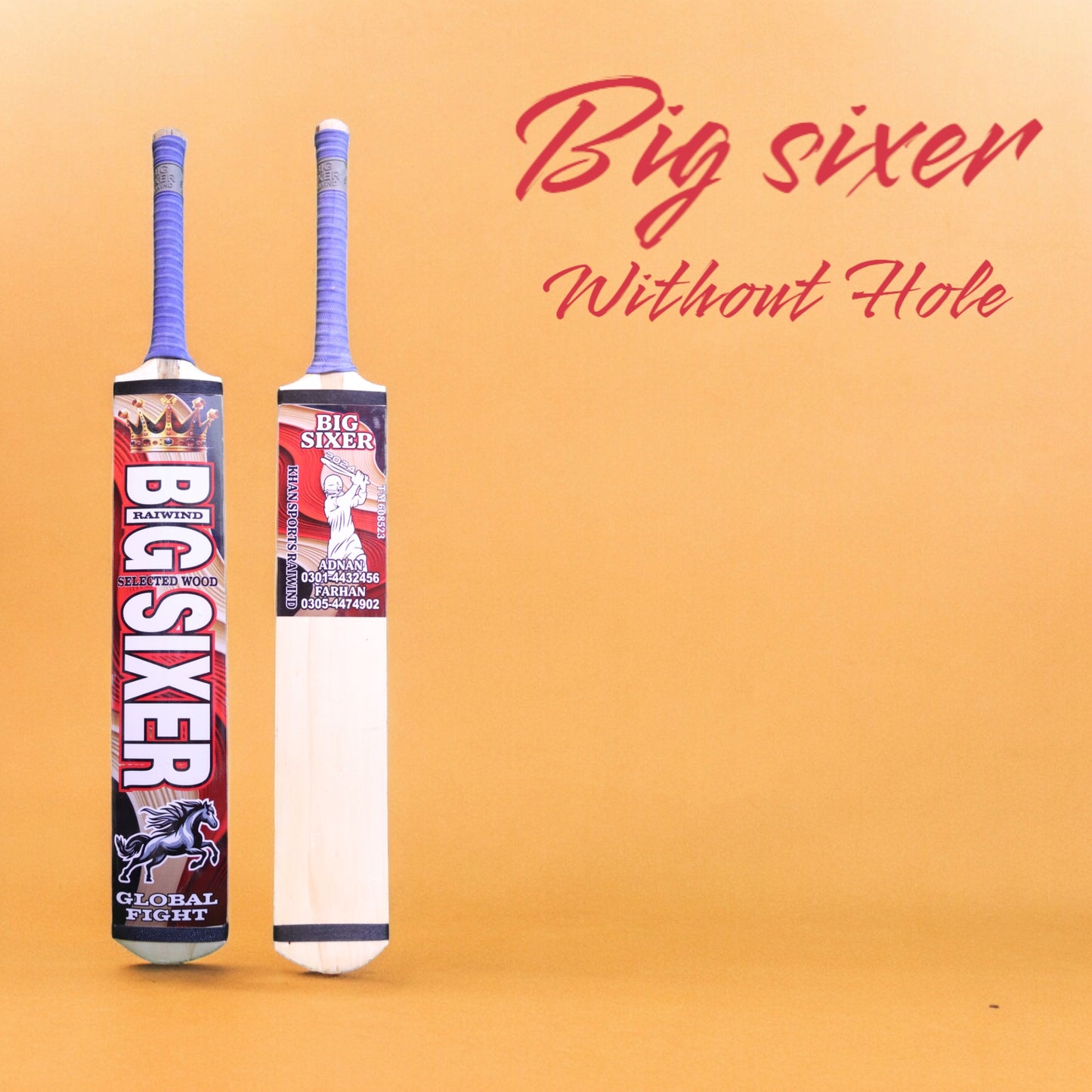 Big Sixer Global Flight  Rawalakot Bat Without Hole